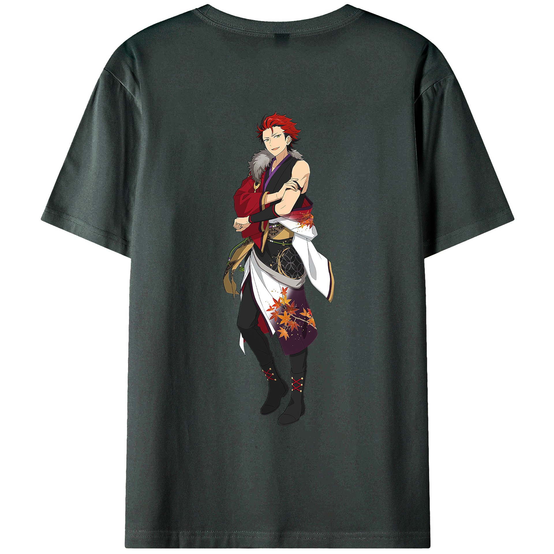（画像用） あんさんぶるスターズ! Ensemble Stars 綿100％ メンズ半袖Tシャツ（バックプリント） 通気性